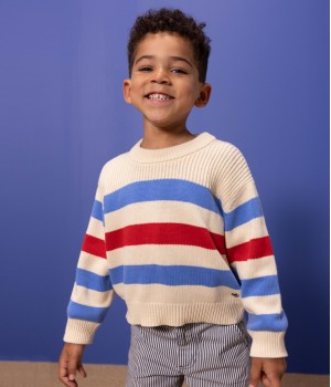 Хлопковый свитер в полоску для девочки/мальчика